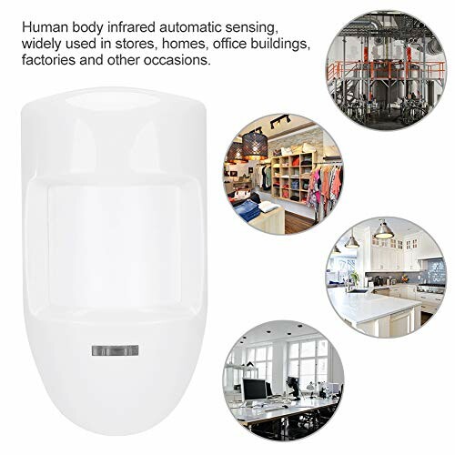Infrared motion sensor with various application settings in stores, homes, offices, and factories.