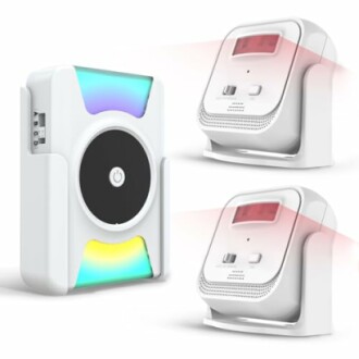 Pest repeller and two gas detectors with digital screens.