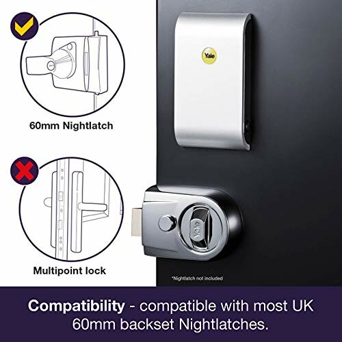Smart lock compatible with UK 60mm nightlatch, not multipoint lock.
