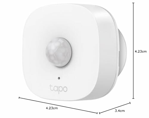 Tapo motion sensor with dimensions labeled